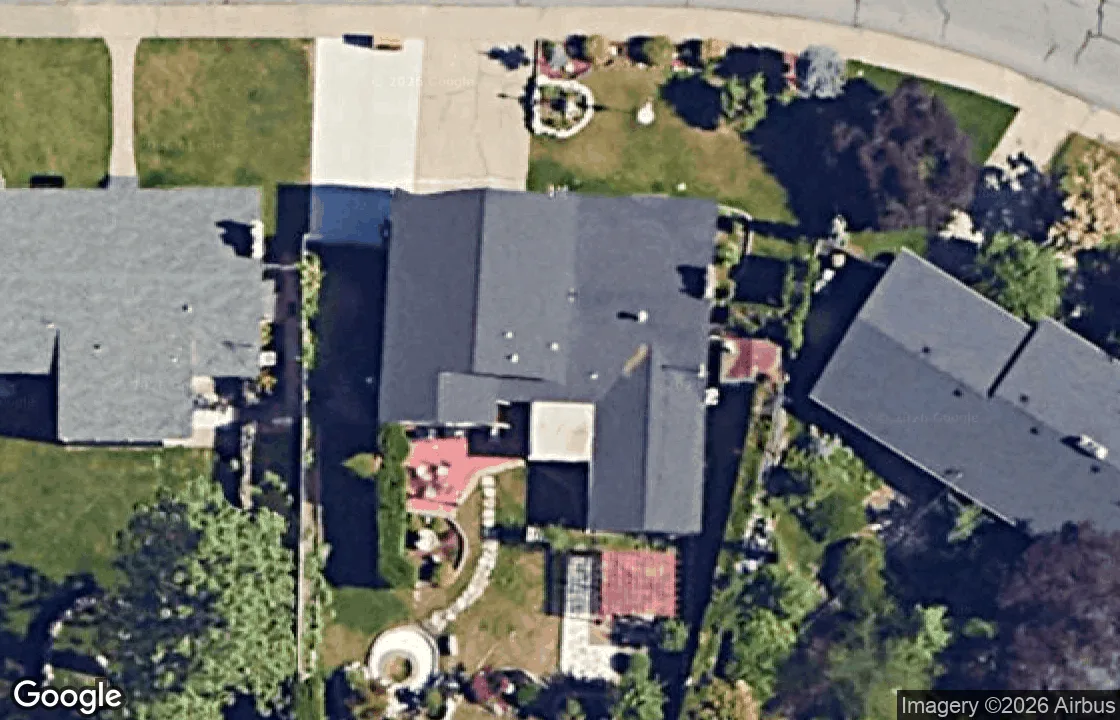 Satellite view of a roof